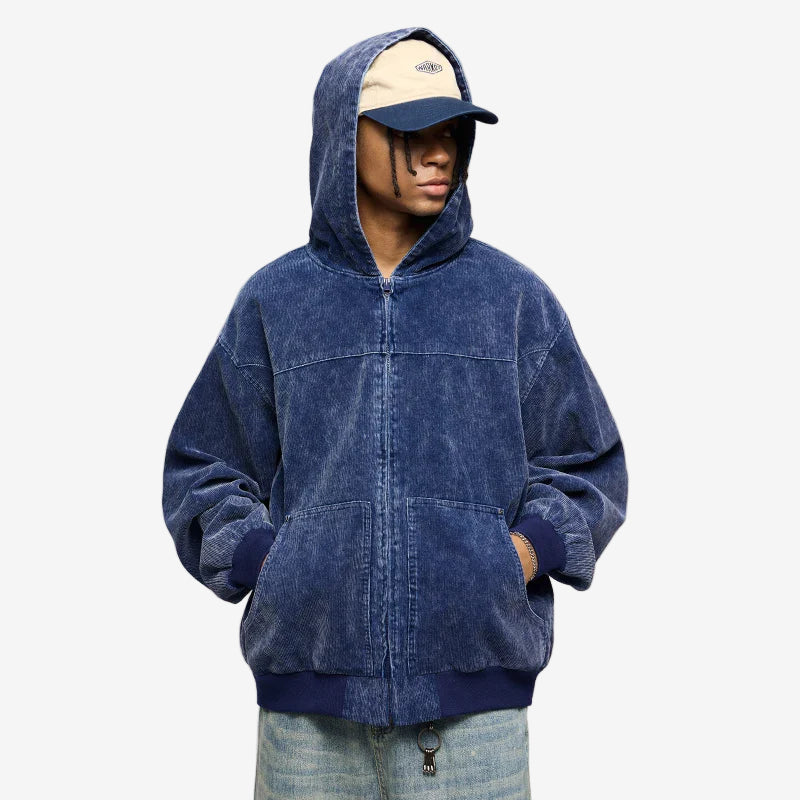 SUDADERA CON CREMALLERA "WASHED"