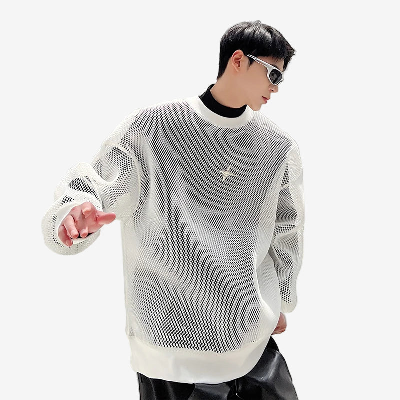 SUDADERA "MALLA TEXTURIZADA"