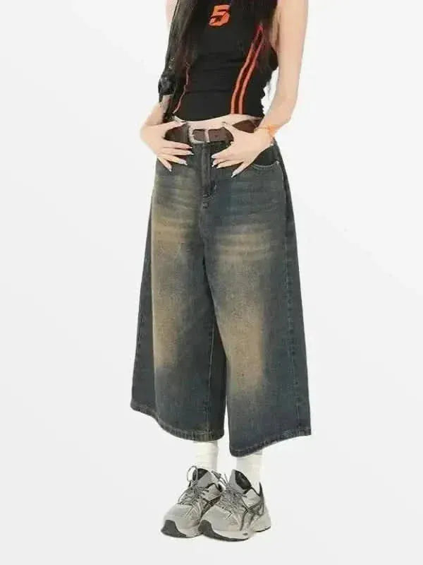Short en Jean Arom Bleu — Short Denim Streetwear Y2K ShineAndGlory