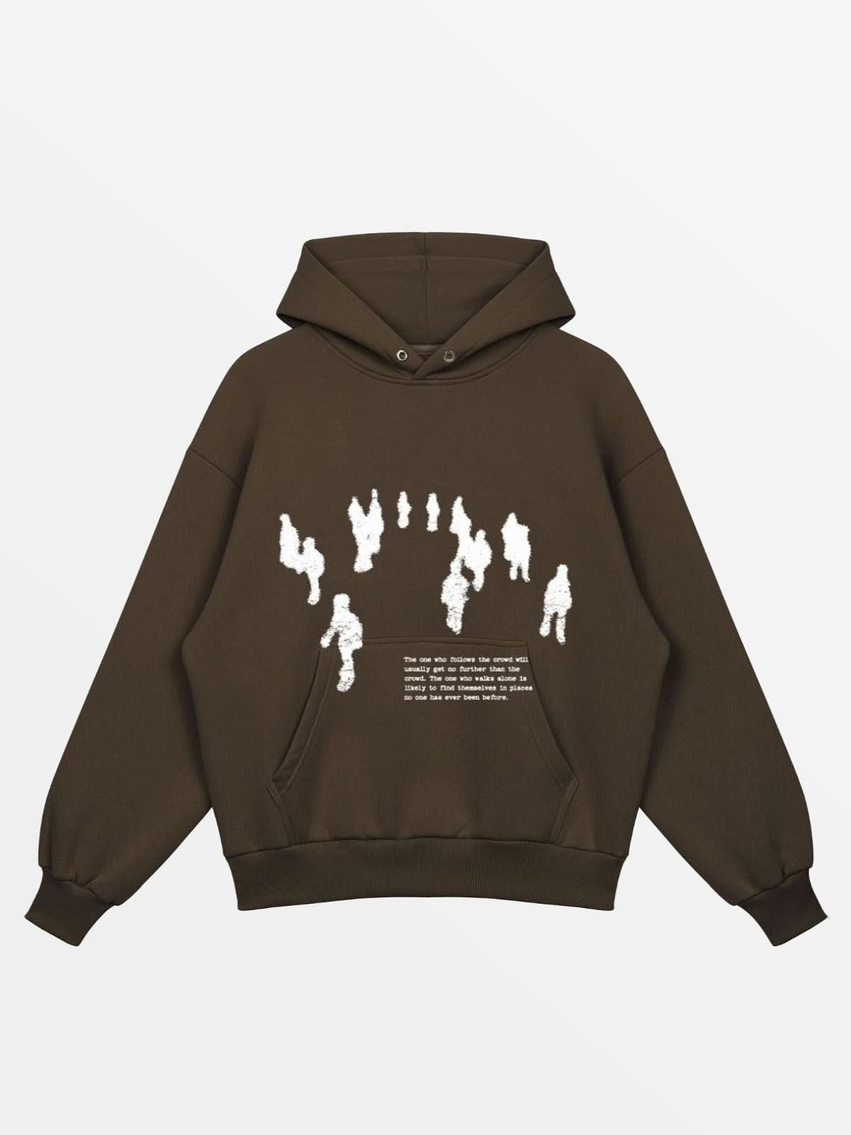 Hoodie Wandering Gris — Hoodie Streetwear Y2K ShineAndGlory