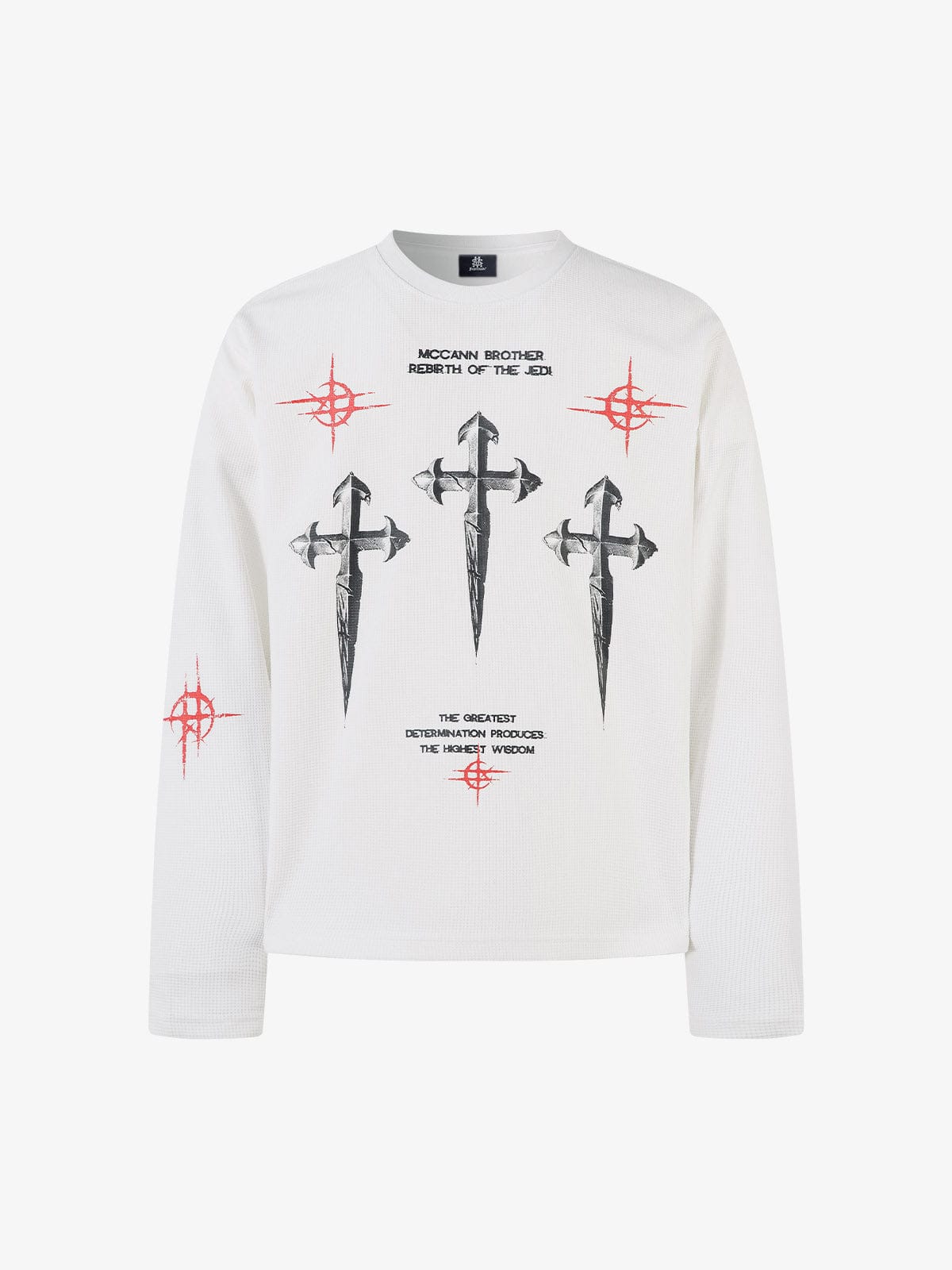 T-Shirt Manches Longues Letter Cross Noir — T-Shirt Manches Longues Streetwear Y2K ShineAndGlory