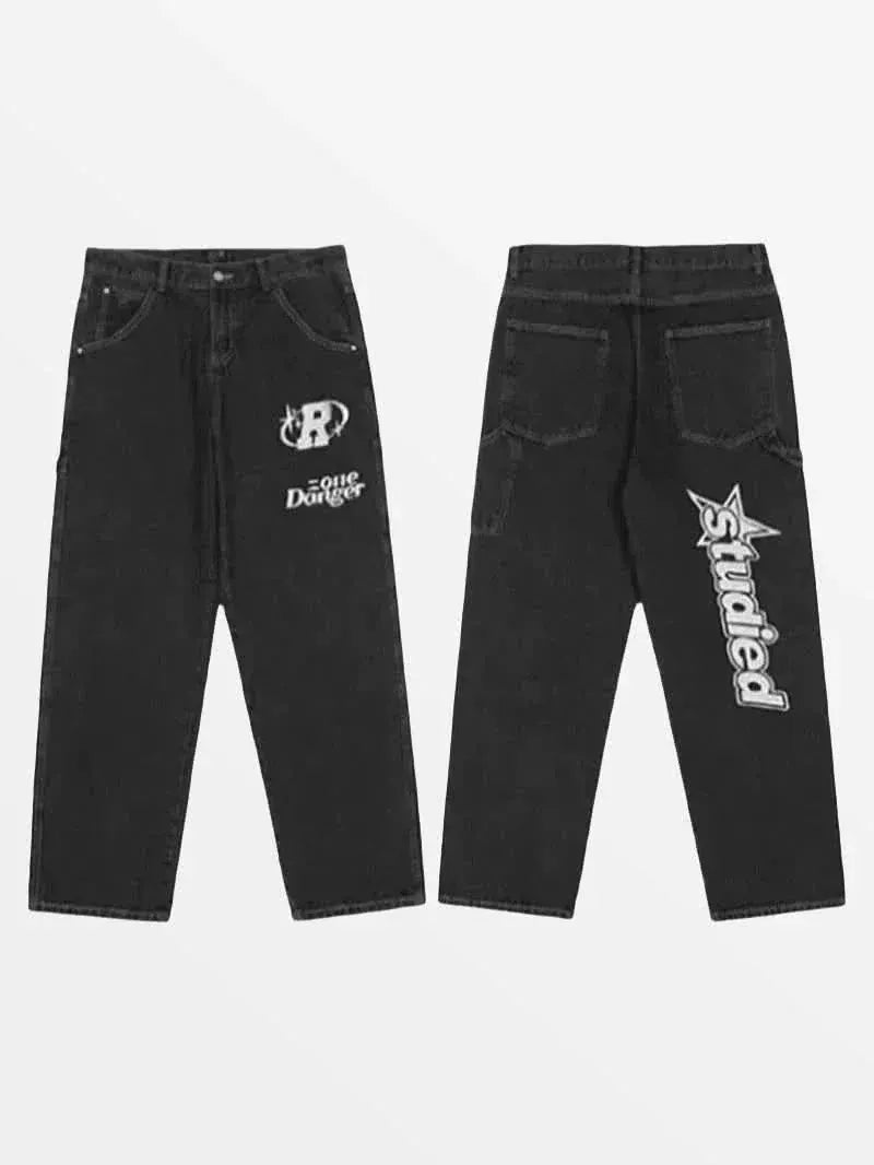 Jean Studied Noir — Pantalon Streetwear Y2K ShineAndGlory