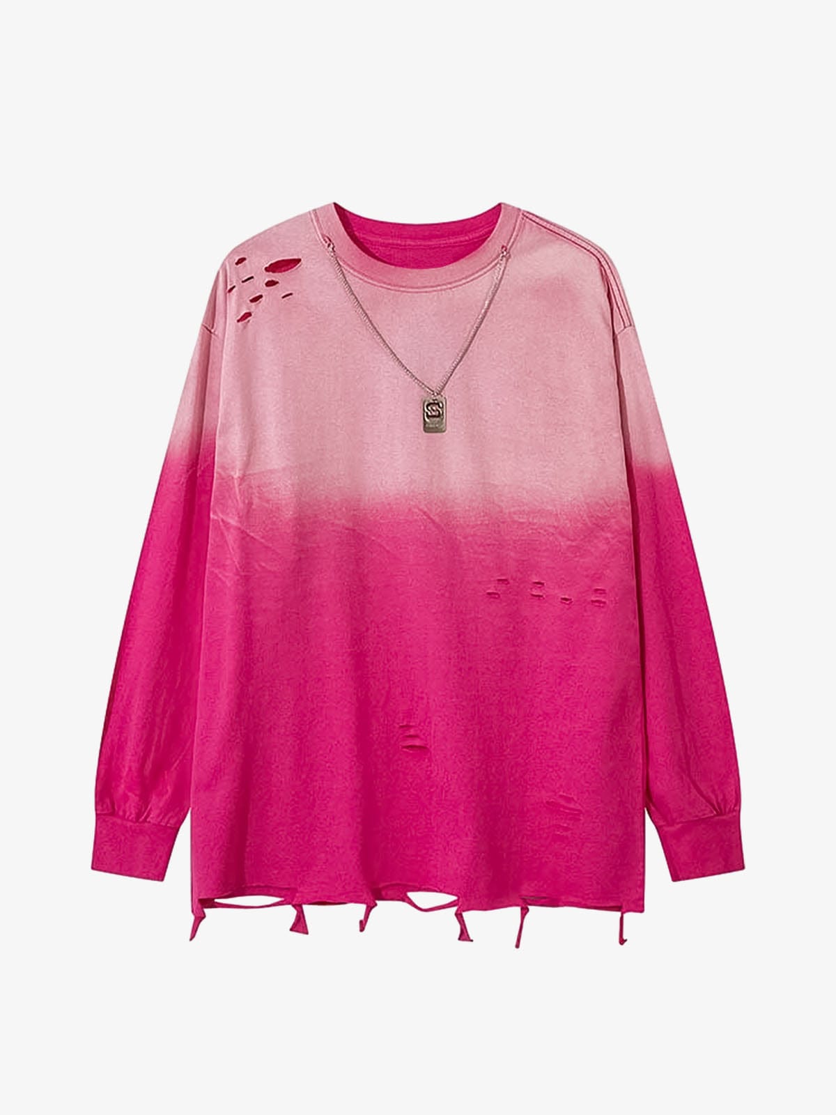 T-Shirt Holey Fade — Streetwear Y2K Oversized Men Women