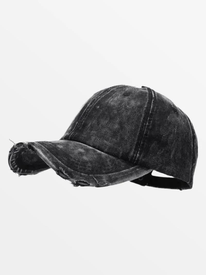 Casquette Destroyed Noir — Casquette Cap Streetwear Y2K ShineAndGlory