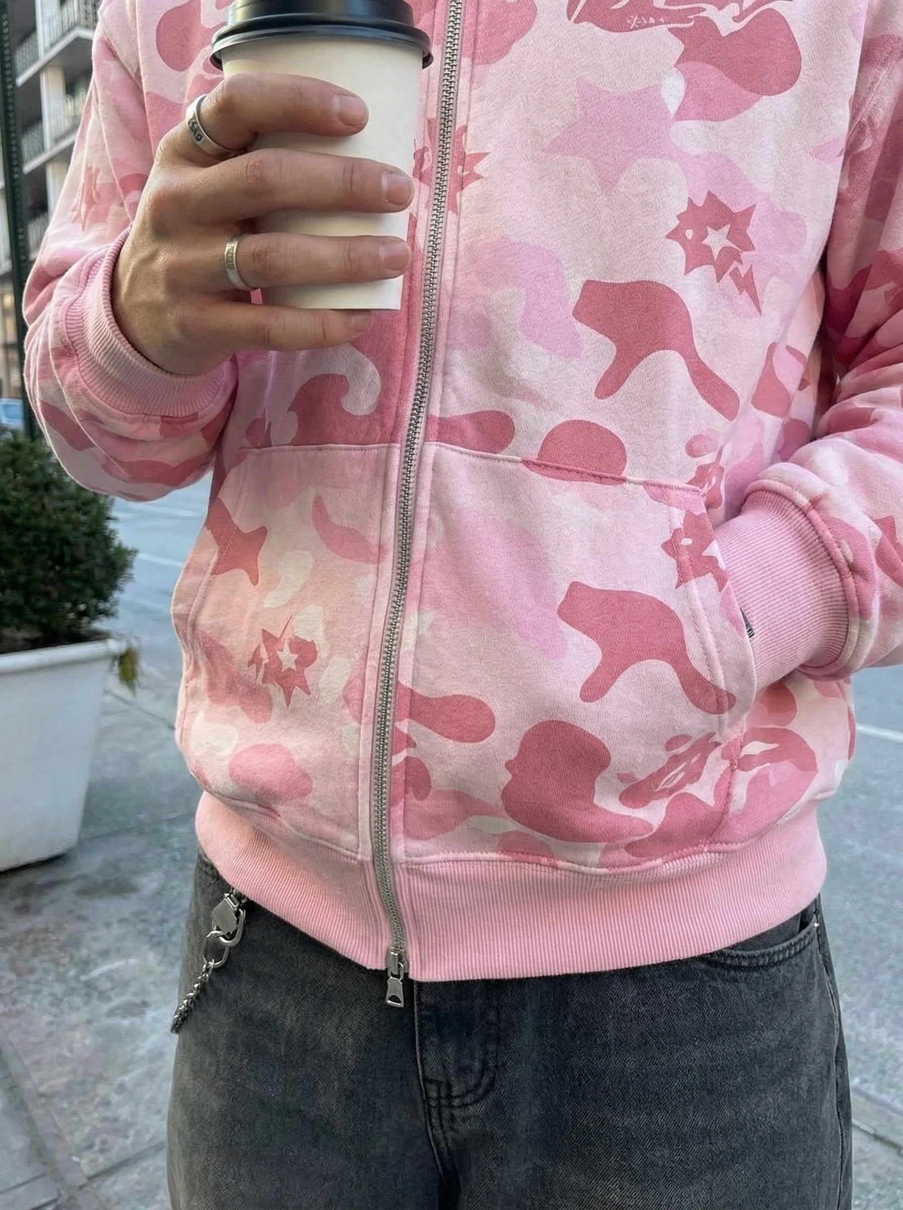 Zip Up Hoodie Iconic Kitty — Y2K Oversized Streetwear – SHINEANDGLORY