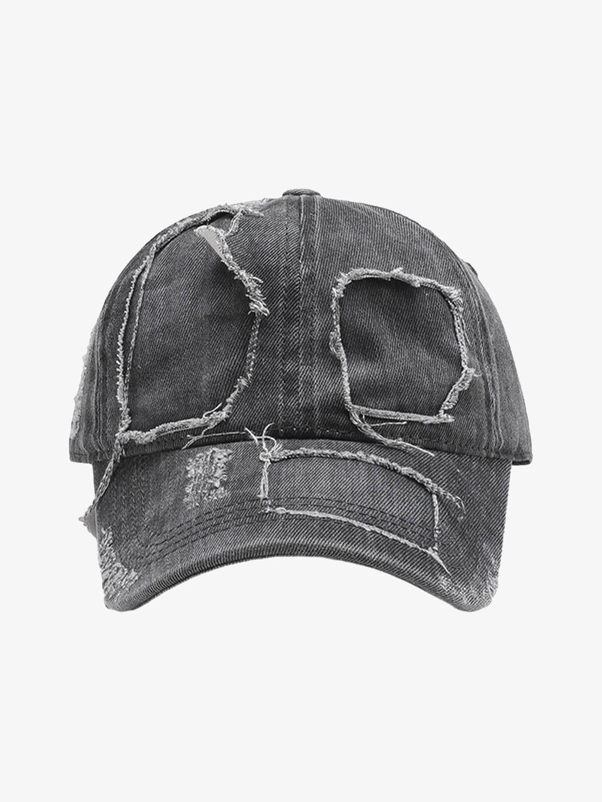 Casquette Heart Distress Noir — Casquette Cap Streetwear Y2K ShineAndGlory