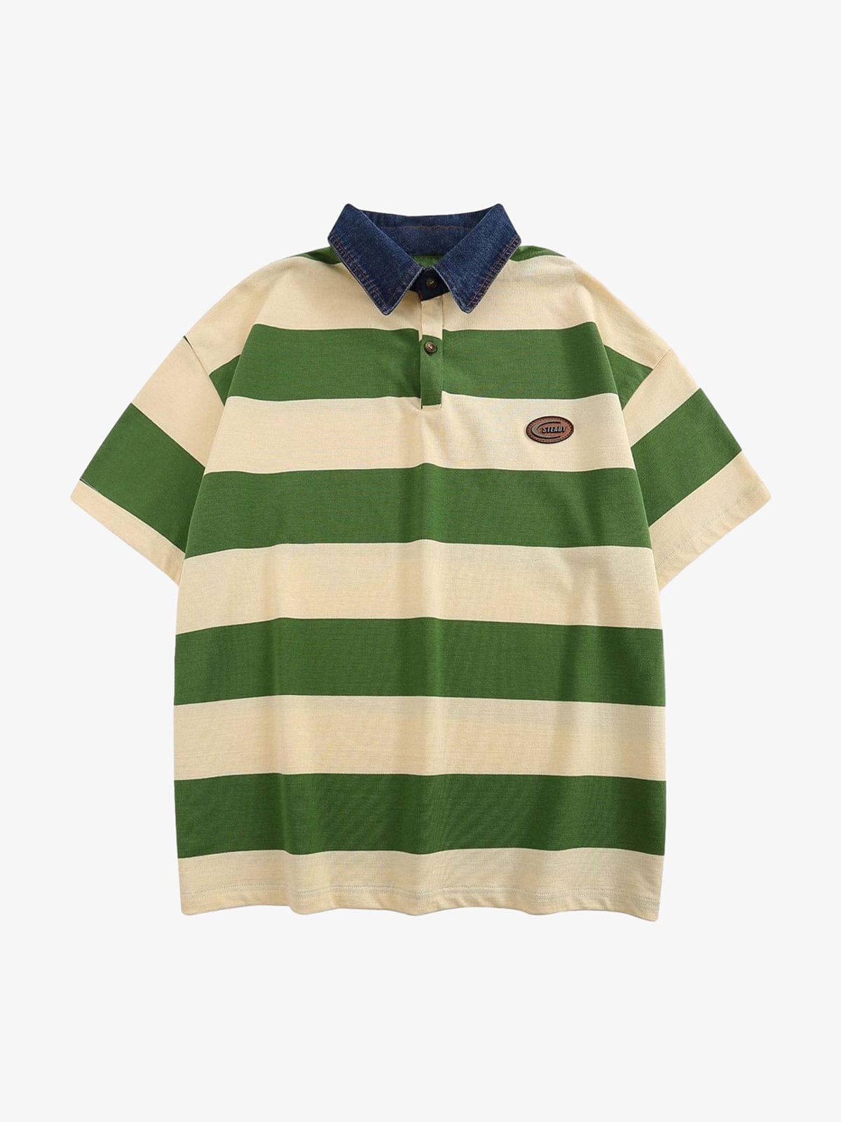 Polo Stripe Vert — Polo Streetwear Y2K ShineAndGlory