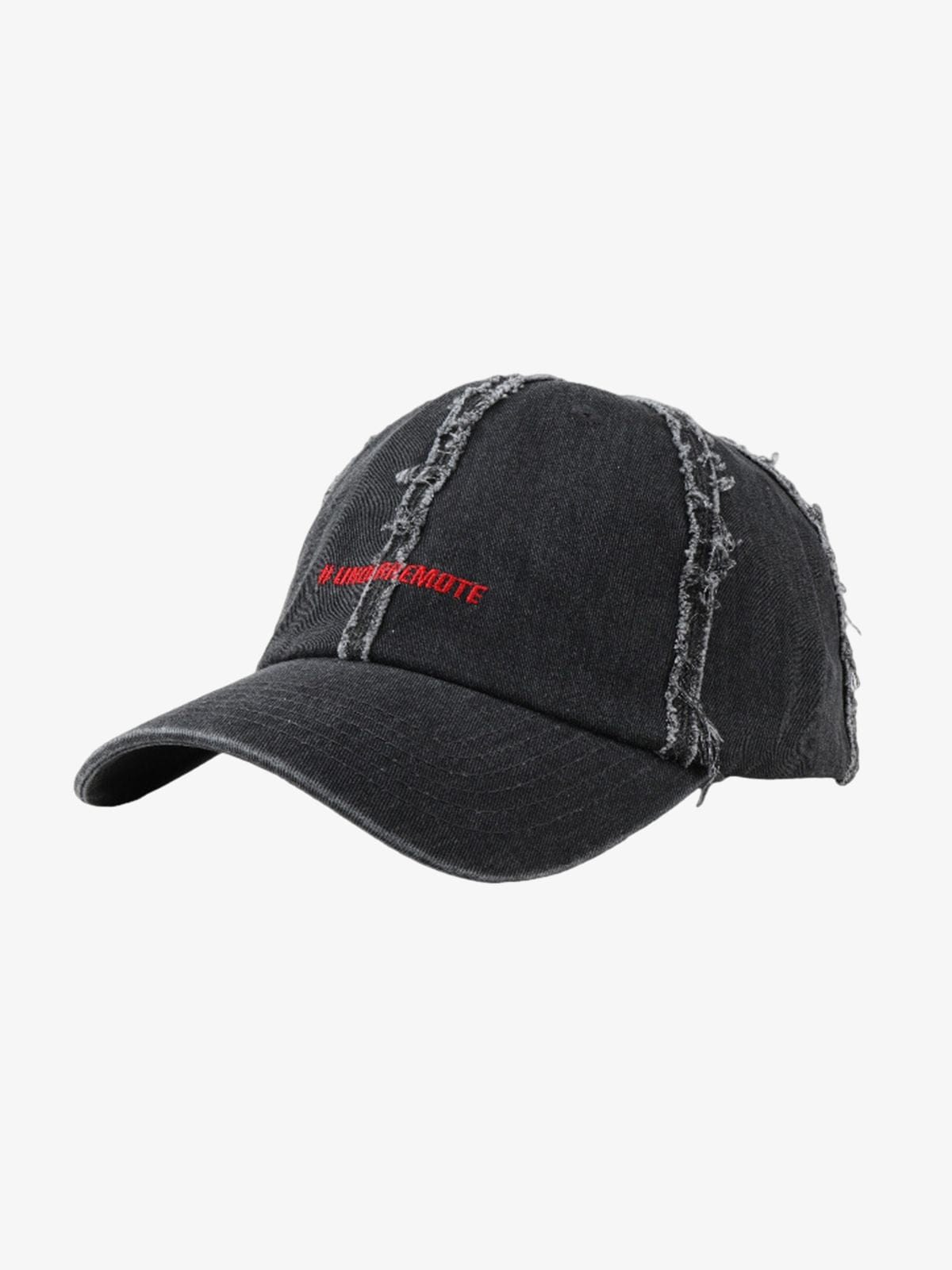 Casquette Denim Washed Orange — Casquette Cap Streetwear Y2K ShineAndGlory