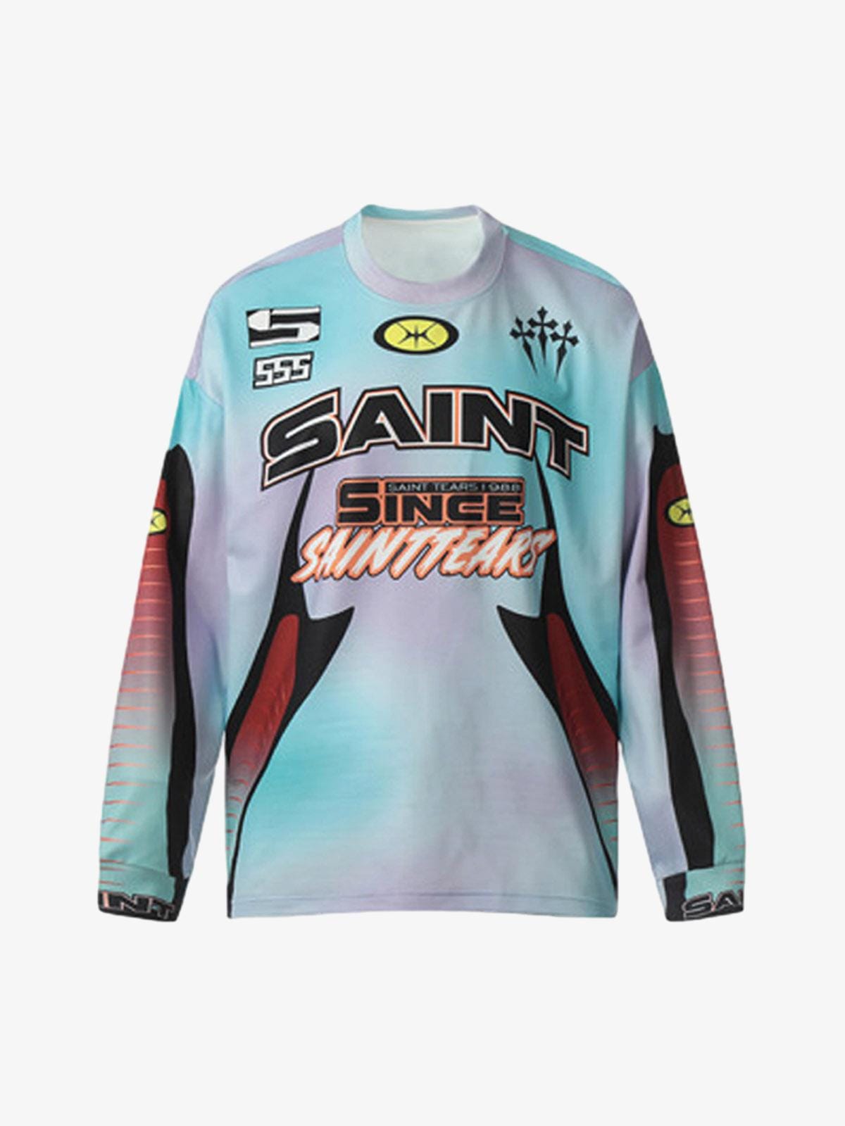 T-Shirt Manches Longues Tie-Dye Bleu — T-Shirt Manches Longues Streetwear Y2K ShineAndGlory