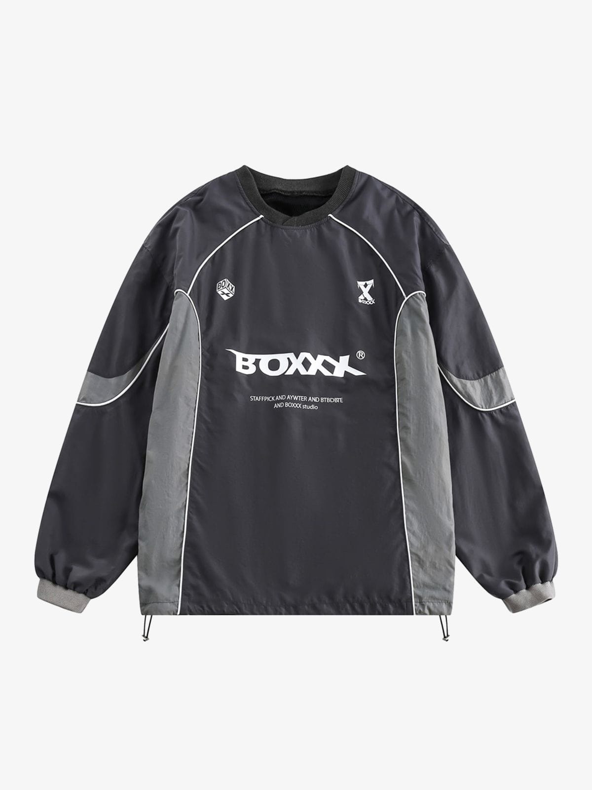 T-Shirt Manches Longues Sporty Outdoor Gris foncé — T-Shirt Manches Longues Streetwear Y2K ShineAndGlory