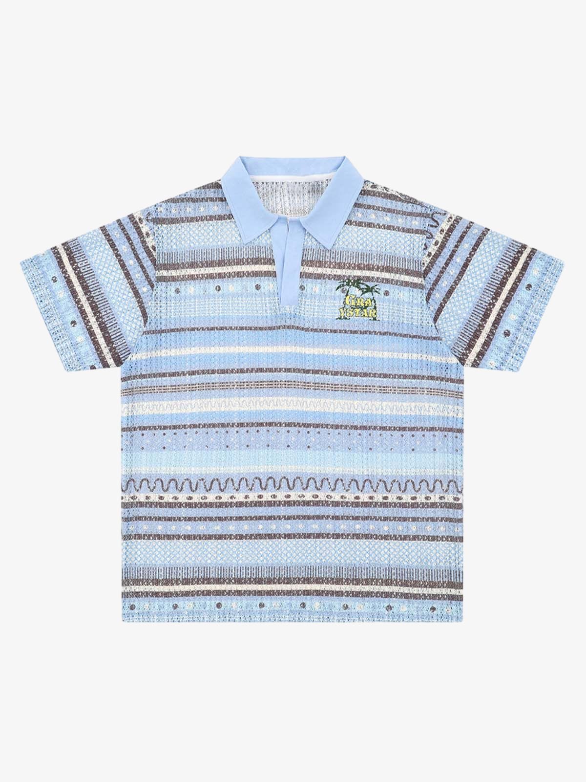 Polo Gradient Bleu — Polo Streetwear Y2K ShineAndGlory
