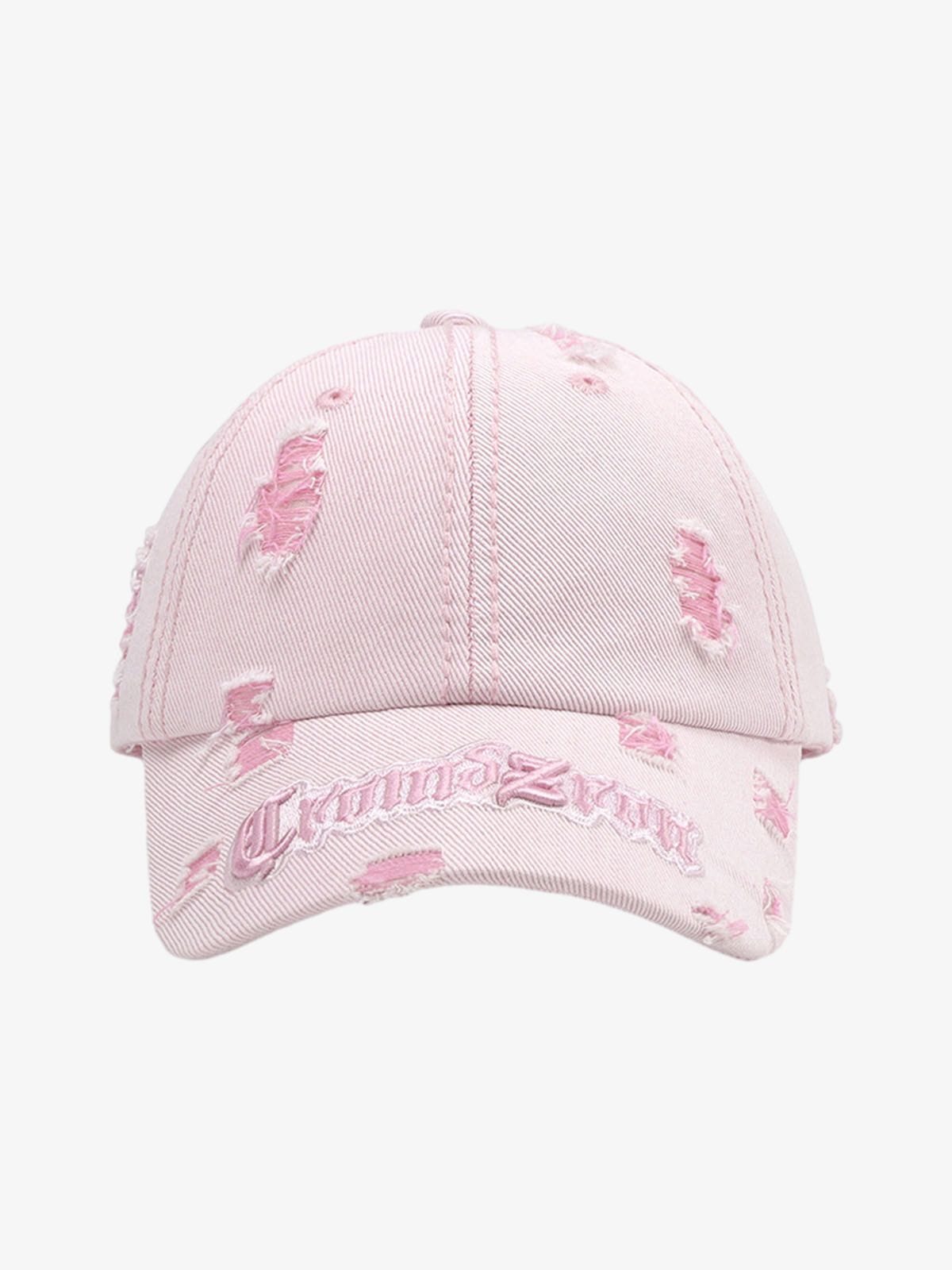 Casquette Lettre Usée Rose — Casquette Cap Streetwear Y2K ShineAndGlory