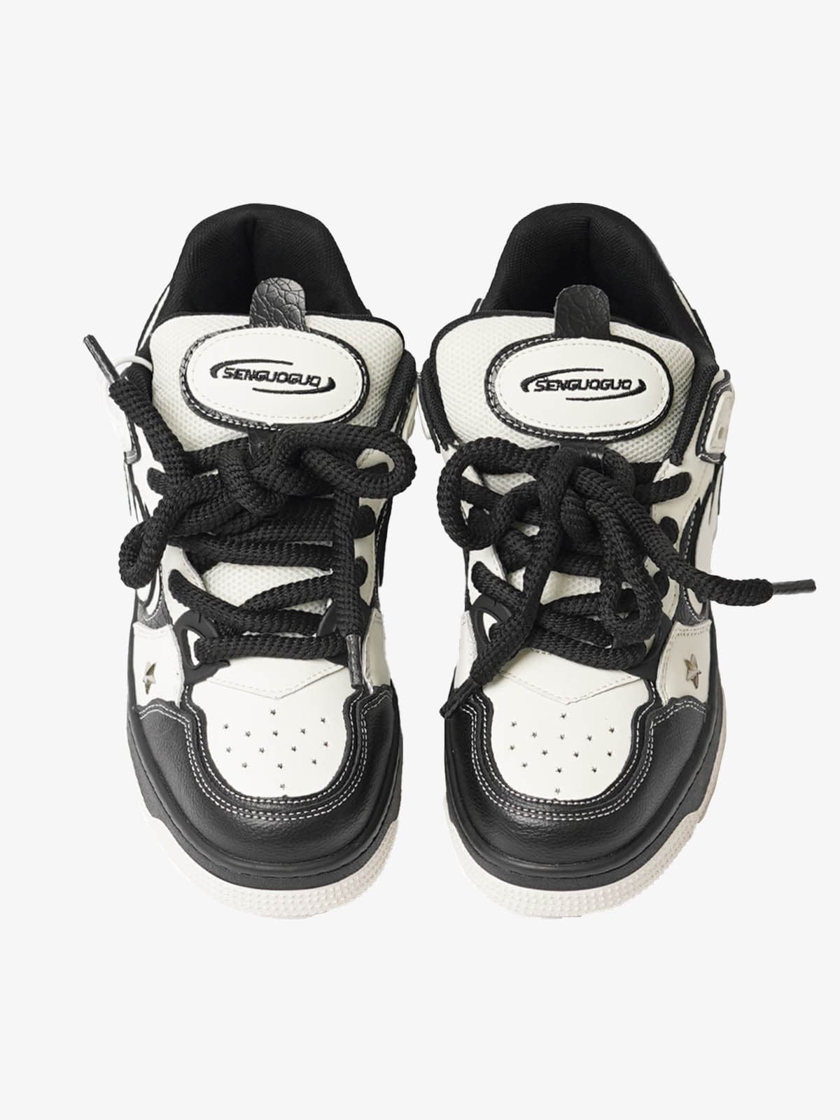 Sneakers Contrast Color Star — Sneakers Baskets Streetwear Y2K ShineAndGlory