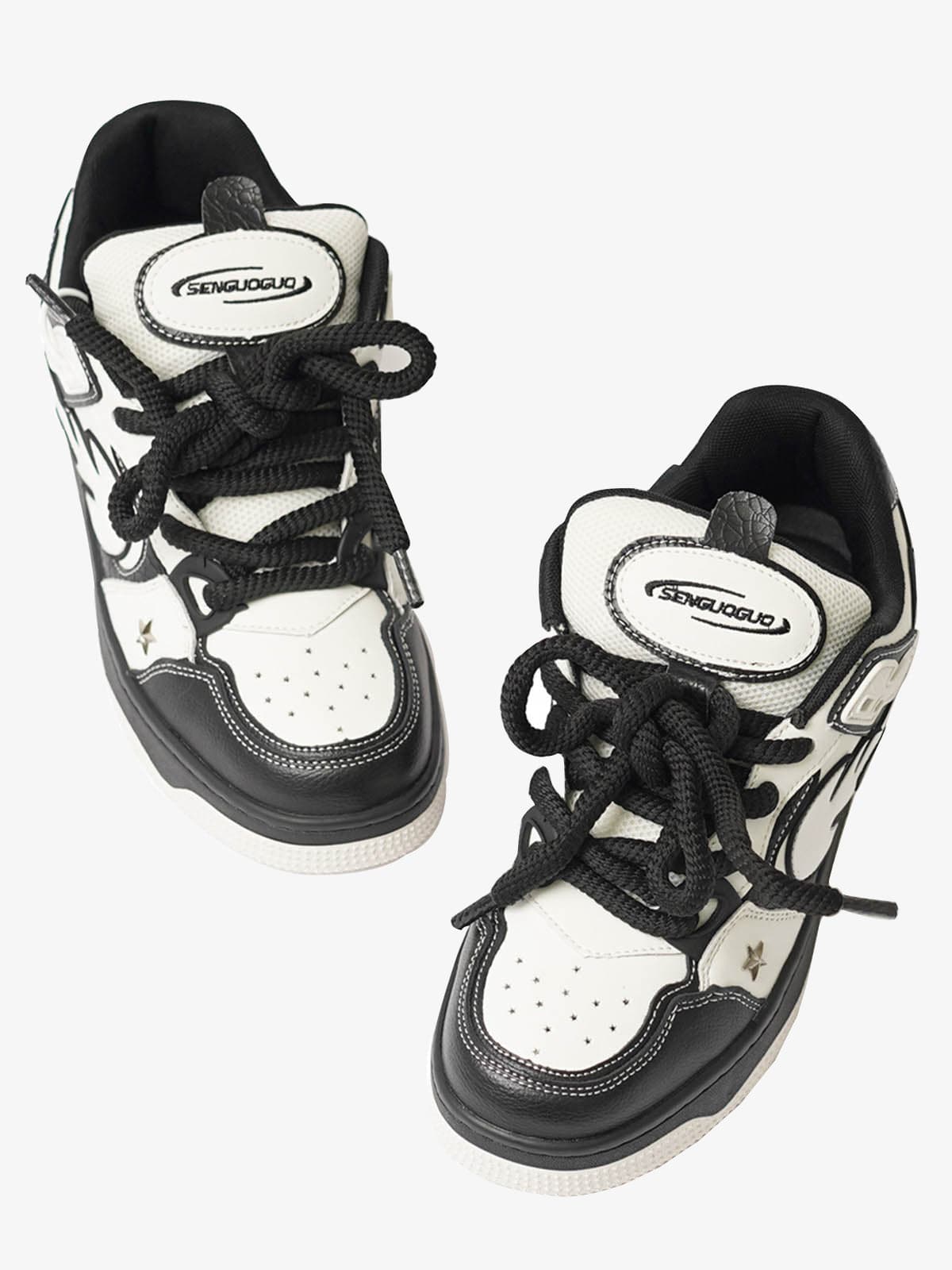 Sneakers Contrast Color Star — Sneakers Baskets Streetwear Y2K ShineAndGlory