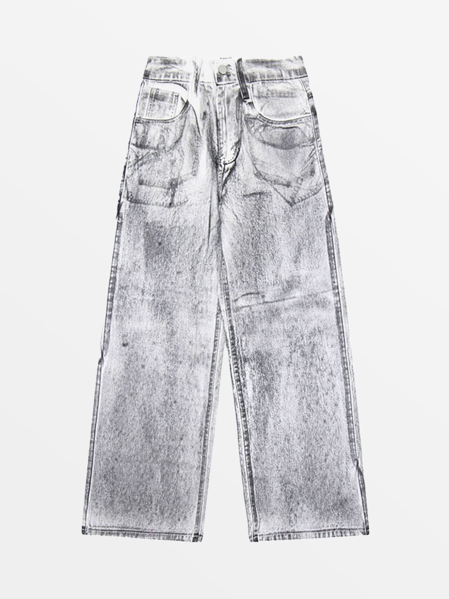 Jean Kodir Blanc — Jean Denim Streetwear Y2K ShineAndGlory