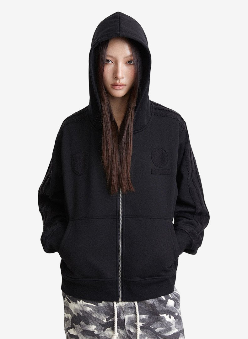 SUDADERA CON CREMALLERA "BLANK SOLID"