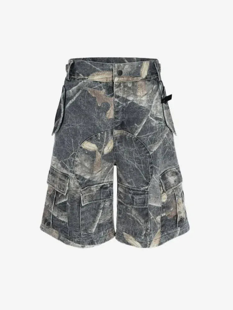 Short en Jean Realta Camouflage — Short Denim Streetwear Y2K ShineAndGlory
