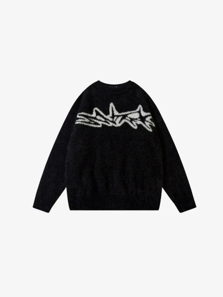 Pull en Maille Made Noir — Pull Knit Streetwear Y2K ShineAndGlory