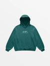 HOODIE "WAVES"-SHINEANDGLORY-Blueish Vert-S-SHINEANDGLORY