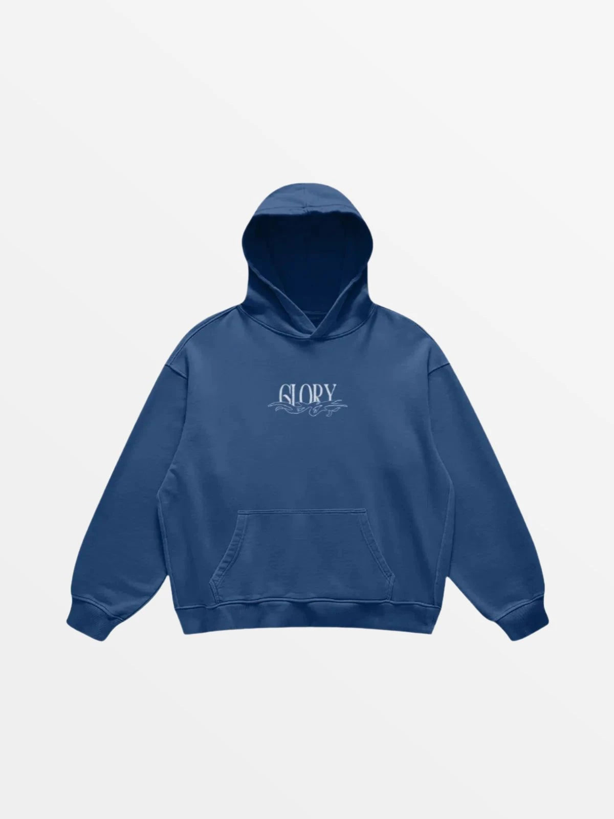 HOODIE "WAVES"-SHINEANDGLORY-Kashmir Bleu-S-SHINEANDGLORY